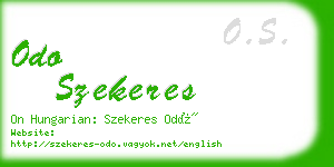 odo szekeres business card